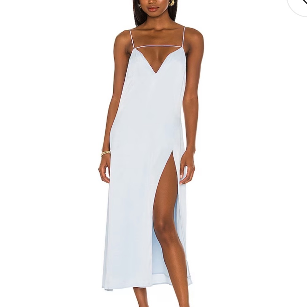 Camila Coelho Darla Midi Dress in Pale Blue